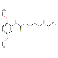 Chemical structure of N-(3-{[(2,5-diethoxyphenyl)carbamothioyl]amino}propyl)acetamide - CSSB00220111802
