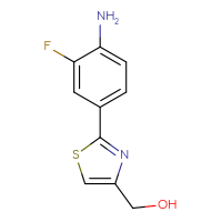 Chemical structure of [2-(4-amino-3-fluorophenyl)-1,3-thiazol-4-yl]methanol - CSSB03753634703