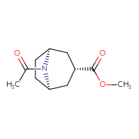 Chemical structure of methyl (1R,3R,5S)-8-acetyl-8-azabicyclo[3.2.1]octane-3-carboxylate - CSSB15027441483
