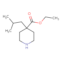 Chemical structure of ethyl 4-(2-methylpropyl)piperidine-4-carboxylate - CSSB00020177517