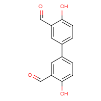 Chemical structure of 4,4'-dihydroxy-[1,1'-biphenyl]-3,3'-dicarbaldehyde - CSSB00102526081