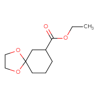 Chemical structure of ethyl 1,4-dioxaspiro[4.5]decane-7-carboxylate - CSSB00010782028