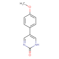 Chemical structure of 5-(4-methoxyphenyl)-1,2-dihydropyrimidin-2-one - CSSB00012346019