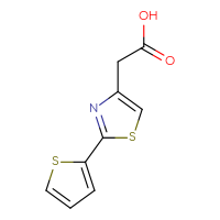 Chemical structure of 2-[2-(thiophen-2-yl)-1,3-thiazol-4-yl]acetic acid - CSSB00000185283