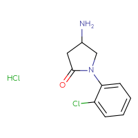 Chemical structure of 4-amino-1-(2-chlorophenyl)pyrrolidin-2-one hydrochloride - CSSB00000753751