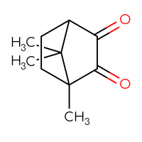 Chemical structure of 1,7,7-trimethylbicyclo[2.2.1]heptane-2,3-dione - CSSB00000184335