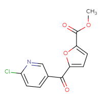 Chemical structure of methyl 5-(6-chloropyridine-3-carbonyl)furan-2-carboxylate - CSSB00020569080