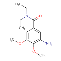 Chemical structure of 3-amino-N,N-diethyl-4,5-dimethoxybenzamide - CSSB00020600892