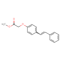 Chemical structure of methyl 2-[4-(2-phenylethenyl)phenoxy]acetate - CSSB09923890333