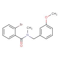 Chemical structure of 2-bromo-N-[(3-methoxyphenyl)methyl]-N-methylbenzamide - CSSB00047310455