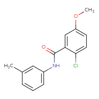 Chemical structure of 2-chloro-5-methoxy-N-(3-methylphenyl)benzamide - CSSB06413042780