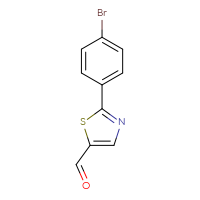 Chemical structure of 2-(4-bromophenyl)-1,3-thiazole-5-carbaldehyde - CSSB00000692162