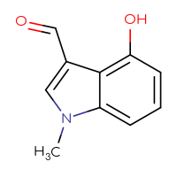 Chemical structure of 4-hydroxy-1-methyl-1H-indole-3-carbaldehyde - CSSB00009854471