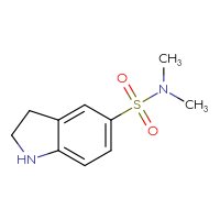 Chemical structure of N,N-dimethyl-2,3-dihydro-1H-indole-5-sulfonamide - CSSB00000218551