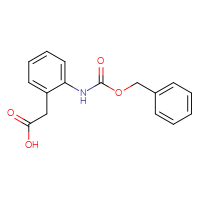 Chemical structure of 2-(2-{[(benzyloxy)carbonyl]amino}phenyl)acetic acid - CSSB00011696026