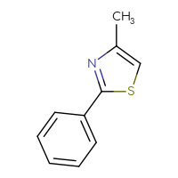 Chemical structure of 4-methyl-2-phenyl-1,3-thiazole - CSSB00000169097
