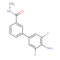 Chemical structure of 4'-amino-3',5'-difluoro-N-methyl-[1,1'-biphenyl]-3-carboxamide - CSSB06584418845