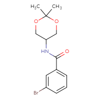Chemical structure of 3-bromo-N-(2,2-dimethyl-1,3-dioxan-5-yl)benzamide - CSSB02007789532