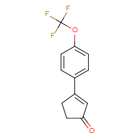 Chemical structure of 3-[4-(trifluoromethoxy)phenyl]cyclopent-2-en-1-one - CSSB00017525860