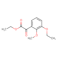 Chemical structure of ethyl 2-(3-ethoxy-2-methoxyphenyl)-2-oxoacetate - CSSB21103685238
