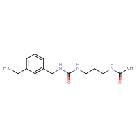 Chemical structure of N-[3-({[(3-ethylphenyl)methyl]carbamoyl}amino)propyl]acetamide - CSSB02027249854