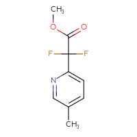 Chemical structure of methyl 2,2-difluoro-2-(5-methylpyridin-2-yl)acetate - CSSB00043088675