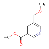 Chemical structure of methyl 5-(methoxymethyl)pyridine-3-carboxylate - CSSB00038588842