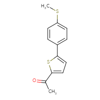 Chemical structure of 1-{5-[4-(methylsulfanyl)phenyl]thiophen-2-yl}ethan-1-one - CSSB00010002888