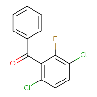 Chemical structure of (3,6-dichloro-2-fluorophenyl)(phenyl)methanone - CSSB02168197885