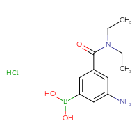 Chemical structure of [3-amino-5-(diethylcarbamoyl)phenyl]boronic acid hydrochloride - CSSB00020617176