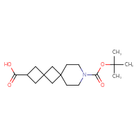 Chemical structure of 9-[(tert-butoxy)carbonyl]-9-azadispiro[3.1.5⁶.1⁴]dodecane-2-carboxylic acid - CSSB06722002846