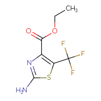 Chemical structure of ethyl 2-amino-5-(trifluoromethyl)-1,3-thiazole-4-carboxylate - CSSB00015195552