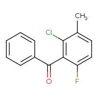 Chemical structure of (2-chloro-6-fluoro-3-methylphenyl)(phenyl)methanone - CSSB00133996136