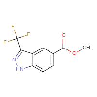 Chemical structure of methyl 3-(trifluoromethyl)-1H-indazole-5-carboxylate - CSSB00132313039