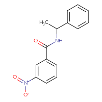 Chemical structure of 3-nitro-N-(1-phenylethyl)benzamide - CSSB00020586791