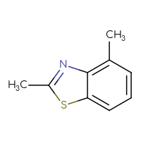 Chemical structure of 2,4-dimethyl-1,3-benzothiazole - CSSB00000079995
