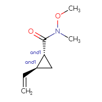 Chemical structure of rac-(1R,2S)-2-ethenyl-N-methoxy-N-methylcyclopropane-1-carboxamide - CSSB09889292987