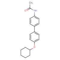 Chemical structure of N-[4'-(cyclohexyloxy)-[1,1'-biphenyl]-4-yl]acetamide - CSSB06584086013