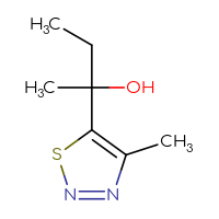 Chemical structure of 2-(4-methyl-1,2,3-thiadiazol-5-yl)butan-2-ol - CSSB20844538632