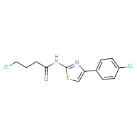 Chemical structure of 4-chloro-N-[4-(4-chlorophenyl)-1,3-thiazol-2-yl]butanamide - CSSB00020671387