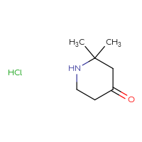 Chemical structure of 2,2-dimethylpiperidin-4-one hydrochloride - CSSB00015191244