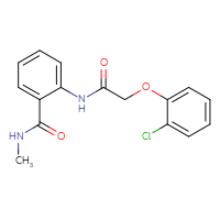 Chemical structure of 2-[2-(2-chlorophenoxy)acetamido]-N-methylbenzamide - CSSB00048446856