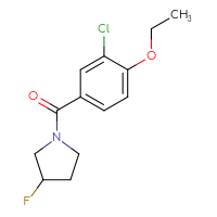 Chemical structure of 1-(3-chloro-4-ethoxybenzoyl)-3-fluoropyrrolidine - CSSB07126335008