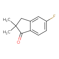 Chemical structure of 5-fluoro-2,2-dimethyl-2,3-dihydro-1H-inden-1-one - CSSB00000103024