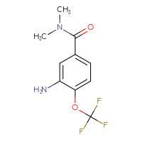 Chemical structure of 3-amino-N,N-dimethyl-4-(trifluoromethoxy)benzamide - CSSB00002133593