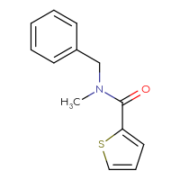 Chemical structure of N-benzyl-N-methylthiophene-2-carboxamide - CSSB00000152915