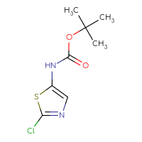Chemical structure of tert-butyl N-(2-chloro-1,3-thiazol-5-yl)carbamate - CSSB00010175477