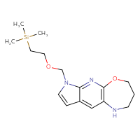 Chemical structure of 4-{[2-(trimethylsilyl)ethoxy]methyl}-14-oxa-2,4,10-triazatricyclo[7.5.0.0³,⁷]tetradeca-1(9),2,5,7-tetraene - CSSB02235354097
