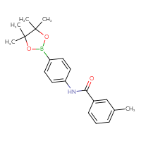 Chemical structure of 3-methyl-N-[4-(4,4,5,5-tetramethyl-1,3,2-dioxaborolan-2-yl)phenyl]benzamide - CSSB00020283920