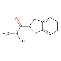 Chemical structure of N,N-dimethyl-2,3-dihydro-1-benzothiophene-2-carboxamide - CSSB00011197840